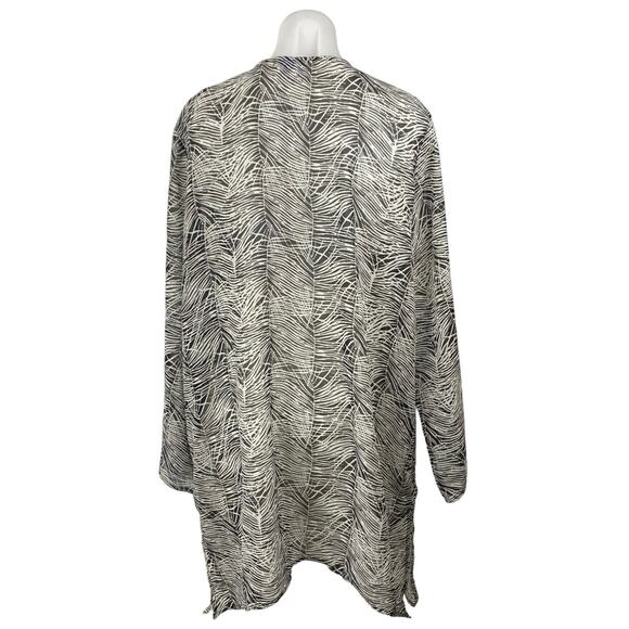 Swimsuits For All Black Beaded Long Sleeve Mini Tunic Swim Cover-Up Dress 18/20 - Picture 4 of 6